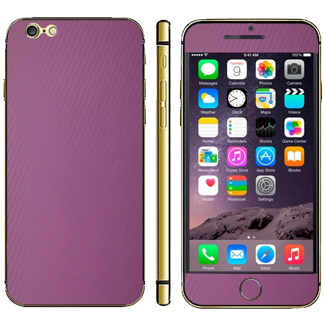 Carbon Fiber Texture Mobile Phone Decal Stickers for iPhone 6 Plus & 6S Plus