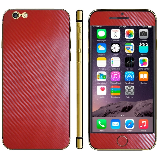 Carbon Fiber Texture Mobile Phone Decal Stickers for iPhone 6 Plus & 6S Plus