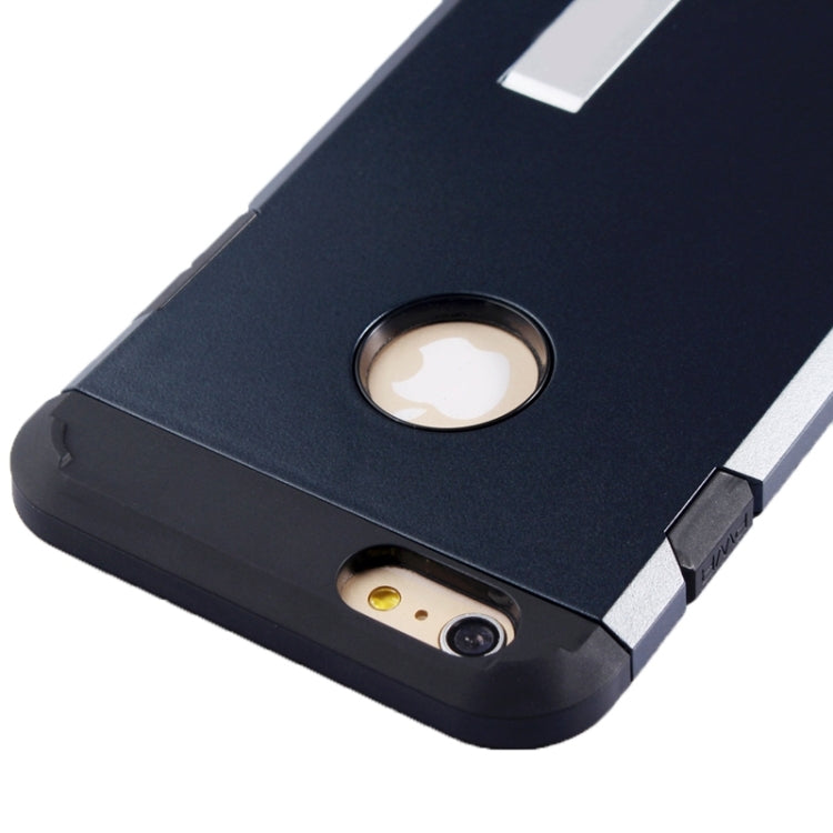 Slim Armor Gunmetal Polycarbonate + TPU Combination Case with Holder for iPhone 6 Plus & 6S Plus