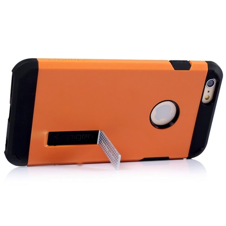 Slim Armor Gunmetal Polycarbonate + TPU Combination Case with Holder for iPhone 6 Plus & 6S Plus