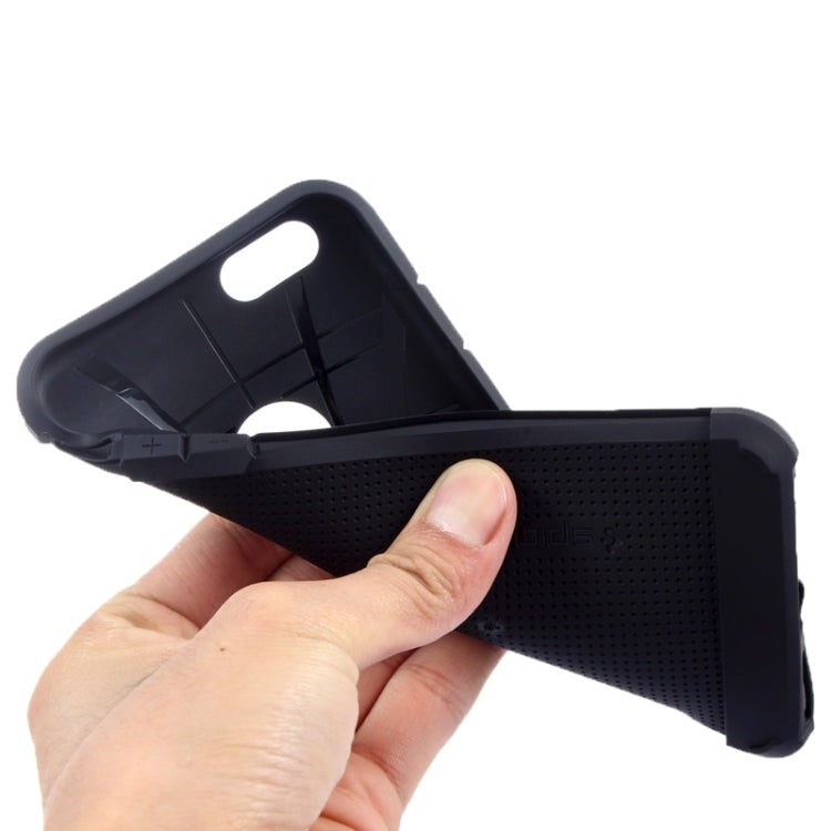 Slim Armor Gunmetal Polycarbonate + TPU Combination Case with Holder for iPhone 6 Plus & 6S Plus