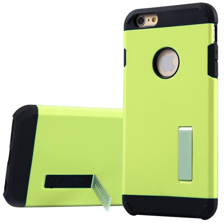 Slim Armor Gunmetal Polycarbonate + TPU Combination Case with Holder for iPhone 6 Plus & 6S Plus