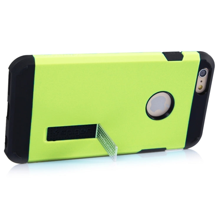 Slim Armor Gunmetal Polycarbonate + TPU Combination Case with Holder for iPhone 6 Plus & 6S Plus