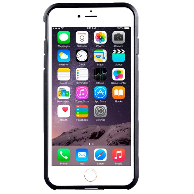 Slim Armor Gunmetal Polycarbonate + TPU Combination Case with Holder for iPhone 6 Plus & 6S Plus