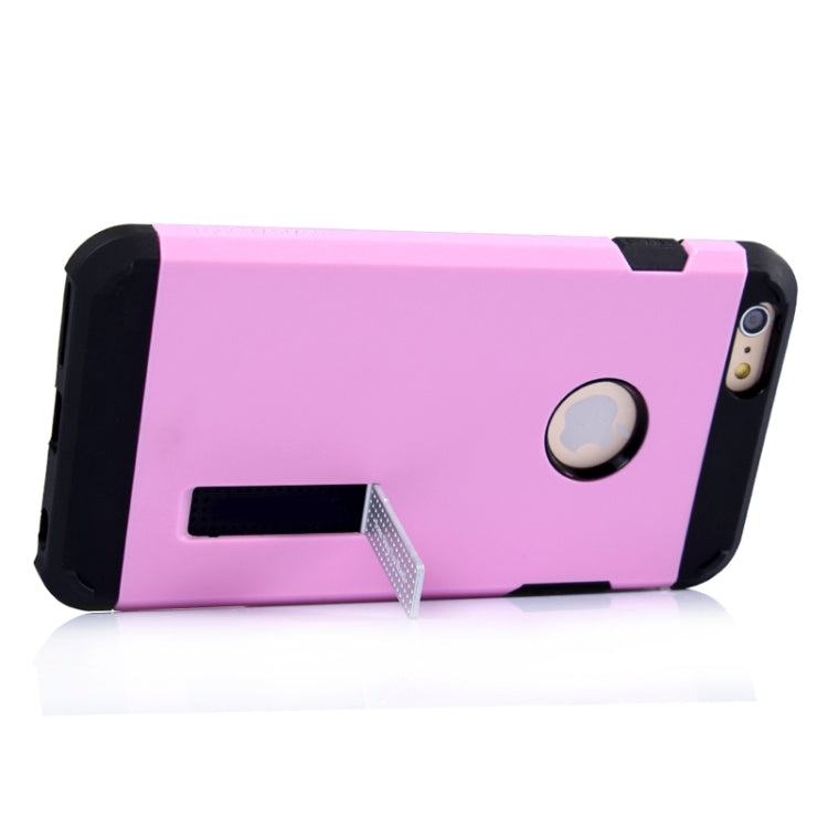 Slim Armor Gunmetal Polycarbonate + TPU Combination Case with Holder for iPhone 6 Plus & 6S Plus