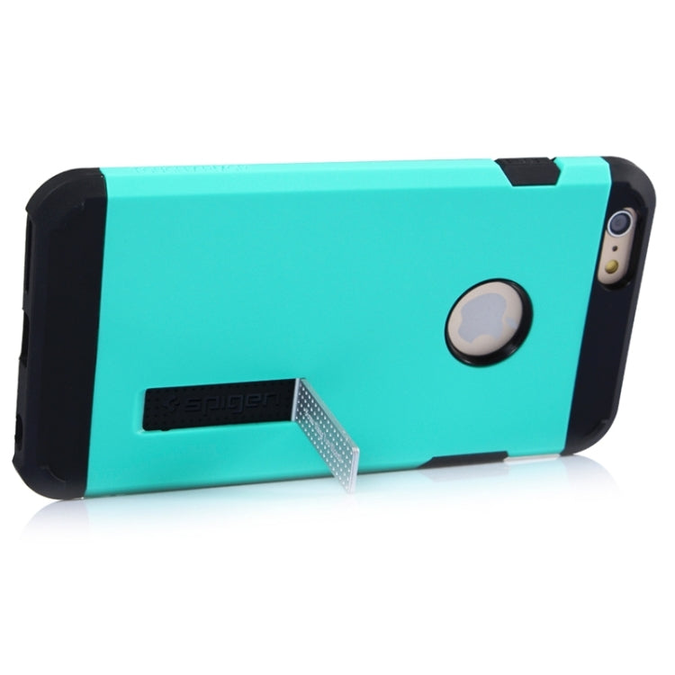 Slim Armor Gunmetal Polycarbonate + TPU Combination Case with Holder for iPhone 6 Plus & 6S Plus