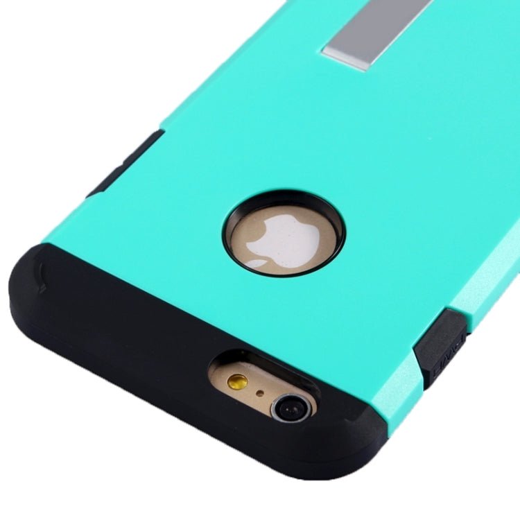 Slim Armor Gunmetal Polycarbonate + TPU Combination Case with Holder for iPhone 6 Plus & 6S Plus