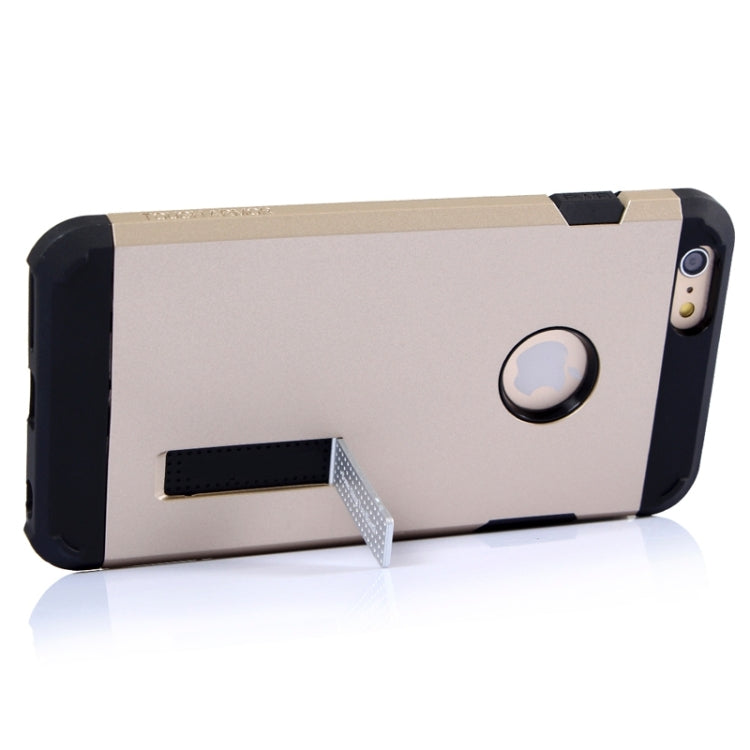 Slim Armor Gunmetal Polycarbonate + TPU Combination Case with Holder for iPhone 6 Plus & 6S Plus