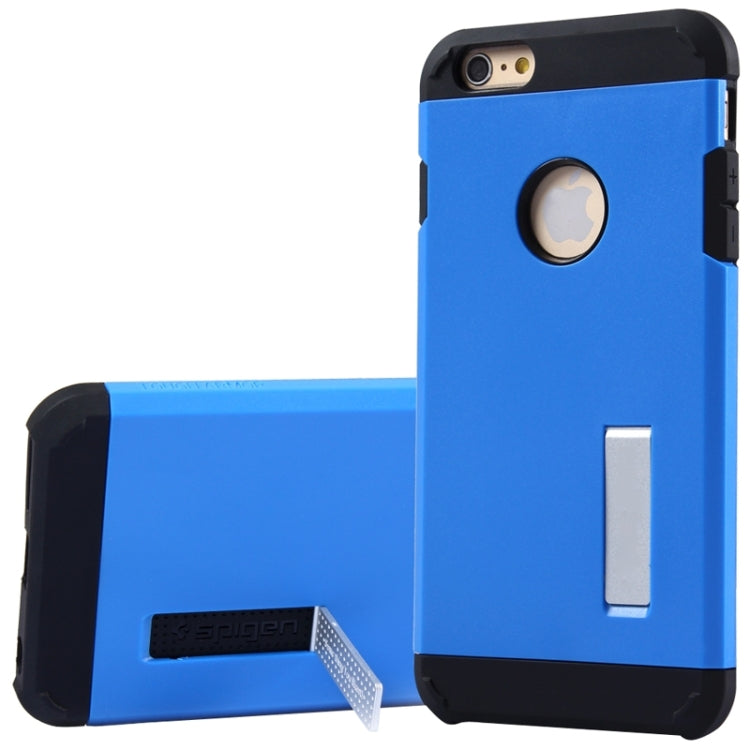 Slim Armor Gunmetal Polycarbonate + TPU Combination Case with Holder for iPhone 6 Plus & 6S Plus