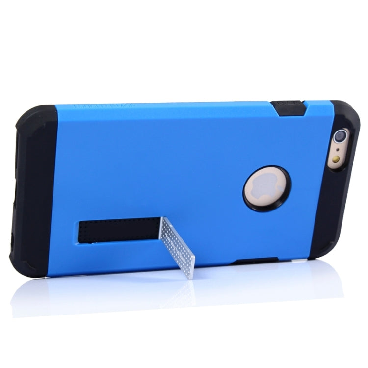 Slim Armor Gunmetal Polycarbonate + TPU Combination Case with Holder for iPhone 6 Plus & 6S Plus