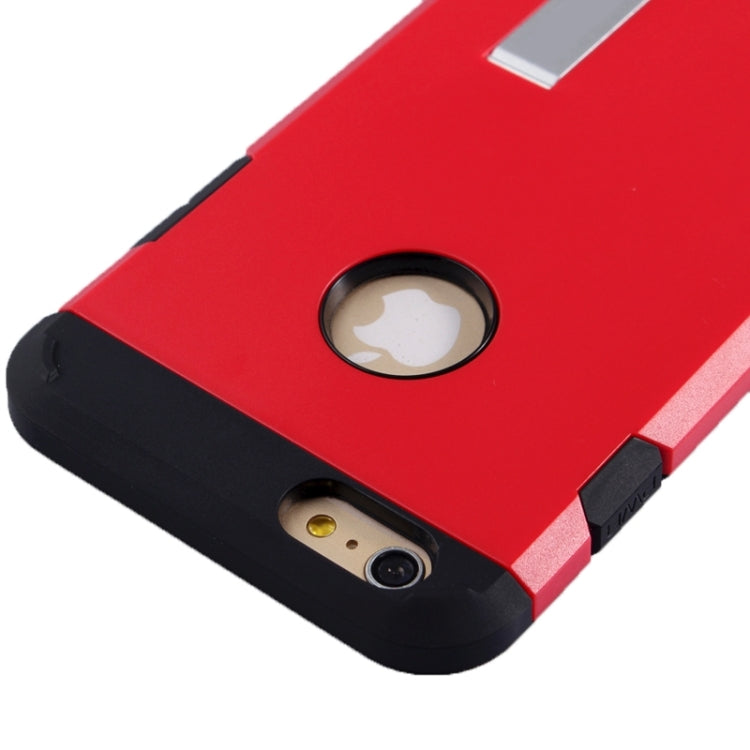 Slim Armor Gunmetal Polycarbonate + TPU Combination Case with Holder for iPhone 6 Plus & 6S Plus