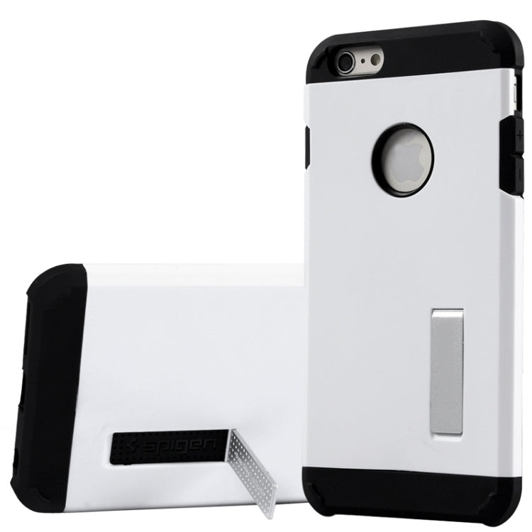 Slim Armor Gunmetal Polycarbonate + TPU Combination Case with Holder for iPhone 6 Plus & 6S Plus