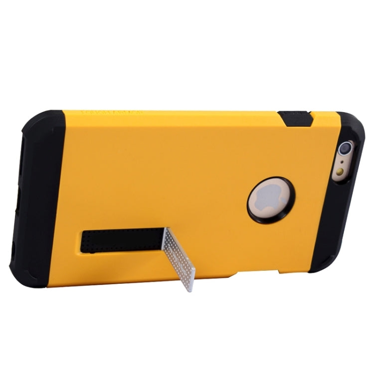 Slim Armor Gunmetal Polycarbonate + TPU Combination Case with Holder for iPhone 6 Plus & 6S Plus