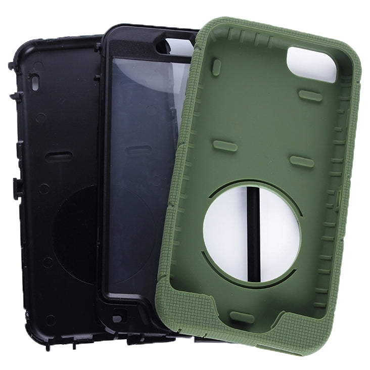 Shockproof Silicone + Hard Plastic Combination Case with Ring Holder for iPhone 6 Plus