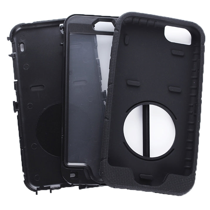 Shockproof Silicone + Hard Plastic Combination Case with Ring Holder for iPhone 6 Plus