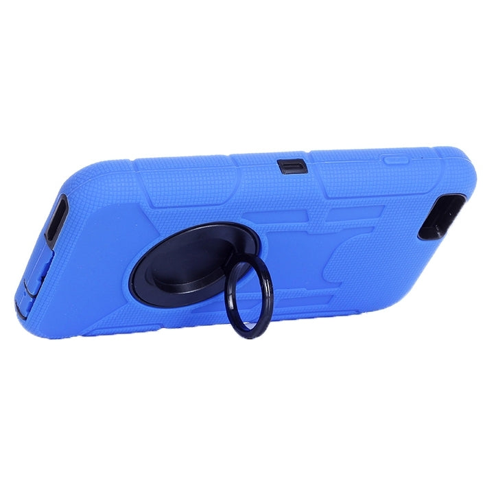 Shockproof Silicone + Hard Plastic Combination Case with Ring Holder for iPhone 6 Plus