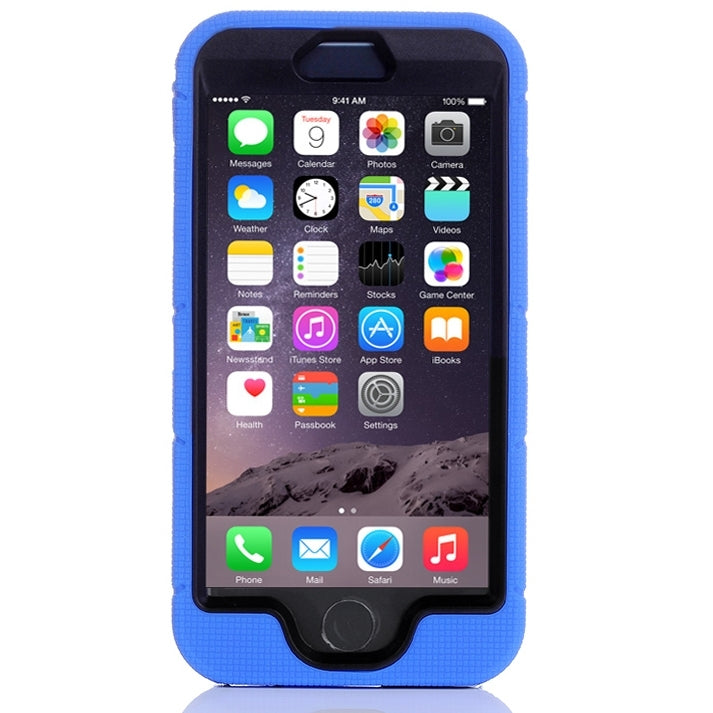 Shockproof Silicone + Hard Plastic Combination Case with Ring Holder for iPhone 6 Plus