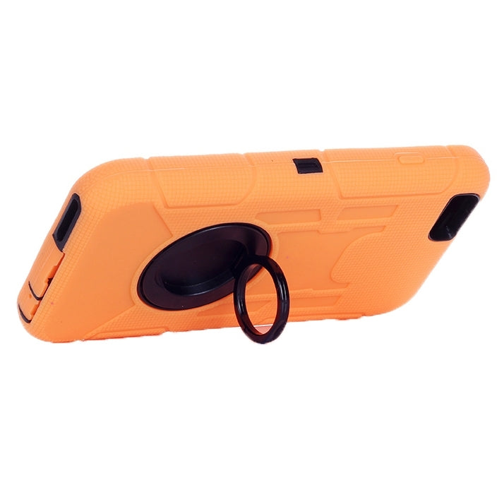 Shockproof Silicone + Hard Plastic Combination Case with Ring Holder for iPhone 6 Plus