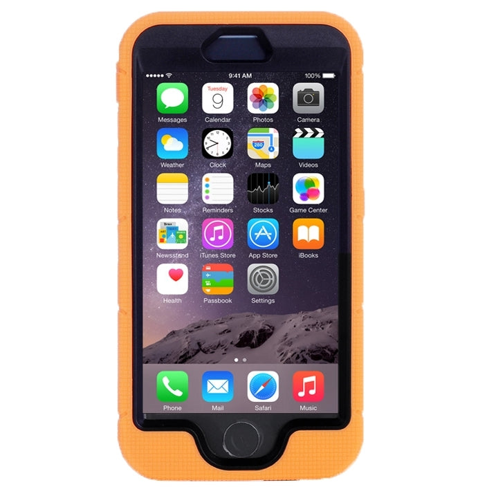 Shockproof Silicone + Hard Plastic Combination Case with Ring Holder for iPhone 6 Plus