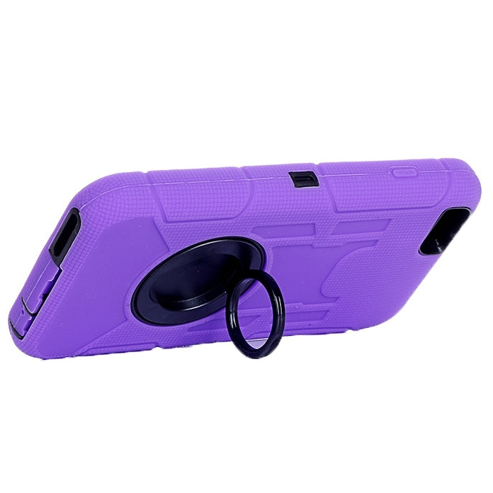 Shockproof Silicone + Hard Plastic Combination Case with Ring Holder for iPhone 6 Plus