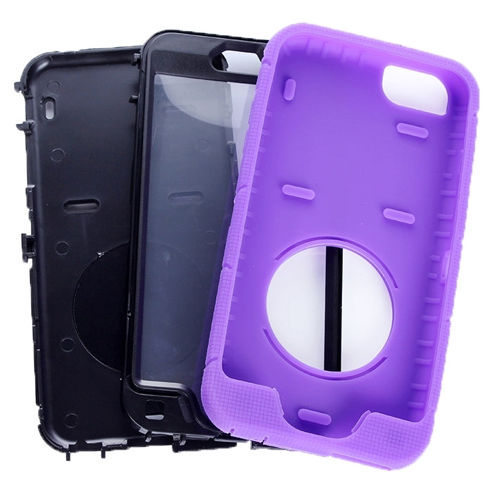 Shockproof Silicone + Hard Plastic Combination Case with Ring Holder for iPhone 6 Plus