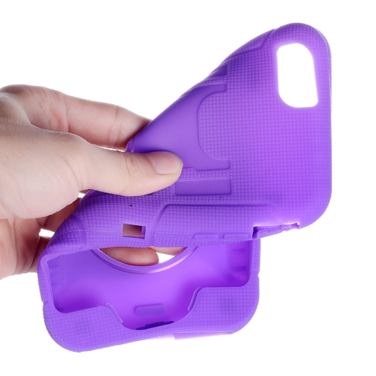 Shockproof Silicone + Hard Plastic Combination Case with Ring Holder for iPhone 6 Plus