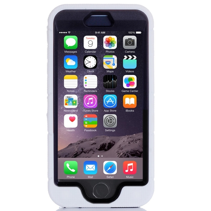 Shockproof Silicone + Hard Plastic Combination Case with Ring Holder for iPhone 6 Plus