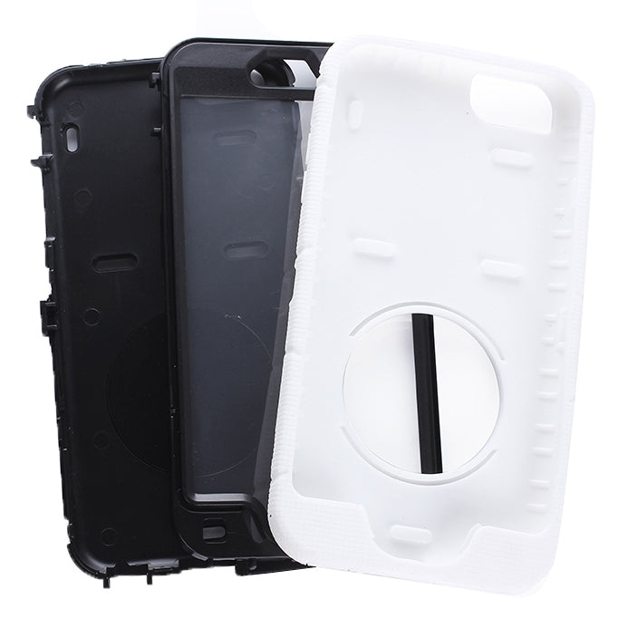 Shockproof Silicone + Hard Plastic Combination Case with Ring Holder for iPhone 6 Plus