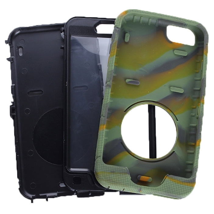 Shockproof Silicone + Hard Plastic Combination Case with Ring Holder for iPhone 6 Plus