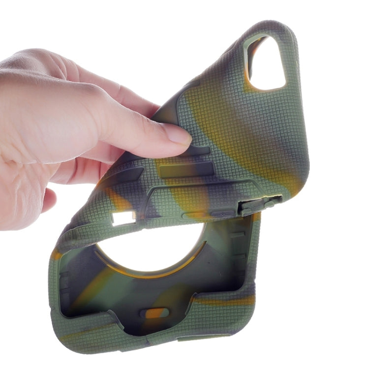 Shockproof Silicone + Hard Plastic Combination Case with Ring Holder for iPhone 6 Plus