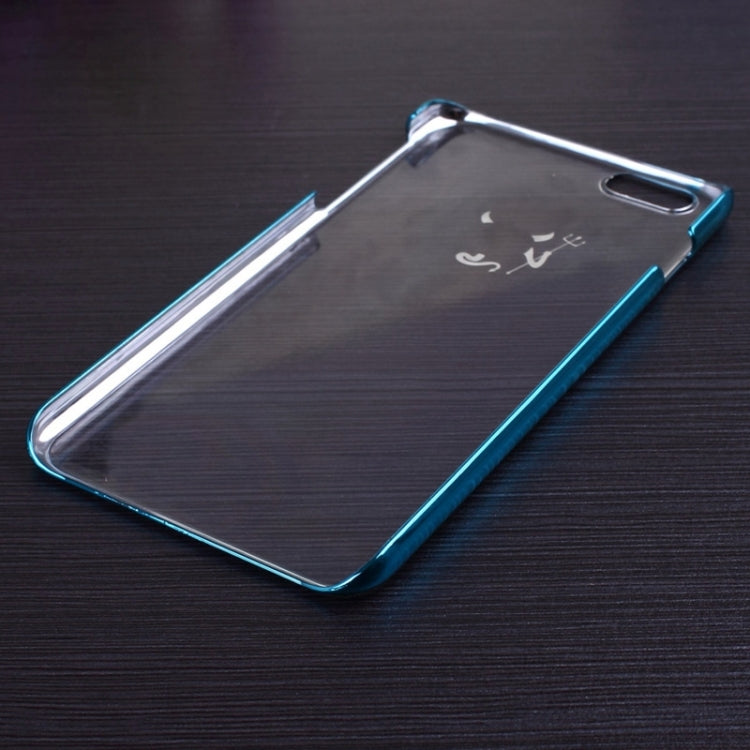 Little Devil Fork Pattern Ultra Thin Plating Border Transparent Plastic Case for iPhone 6 Plus & 6S Plus
