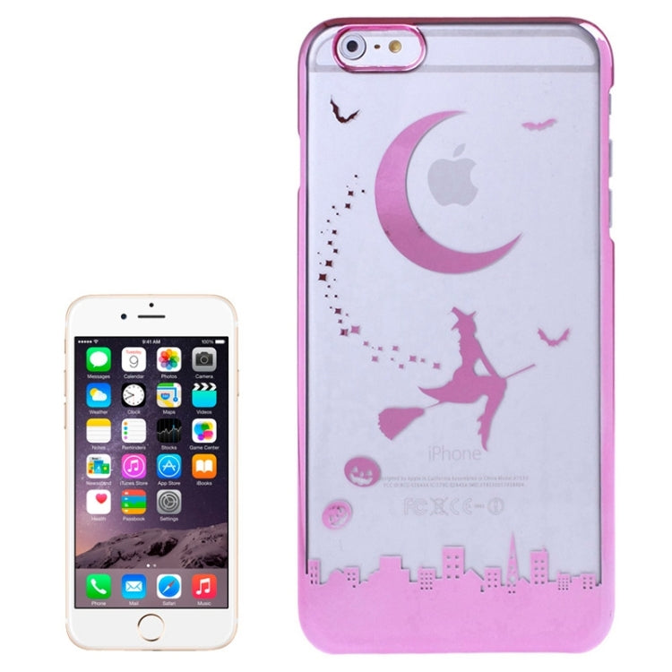 Magician Pattern Ultra Thin Plating Border Transparent Plastic Case for iPhone 6 Plus & 6S Plus
