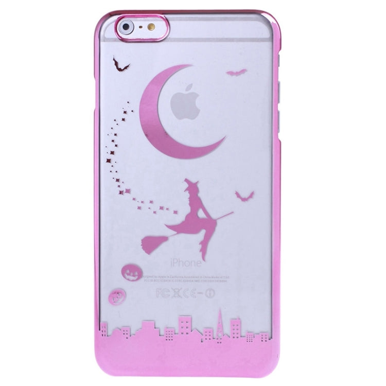 Magician Pattern Ultra Thin Plating Border Transparent Plastic Case for iPhone 6 Plus & 6S Plus