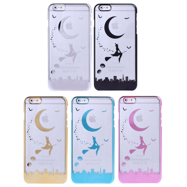 Magician Pattern Ultra Thin Plating Border Transparent Plastic Case for iPhone 6 Plus & 6S Plus