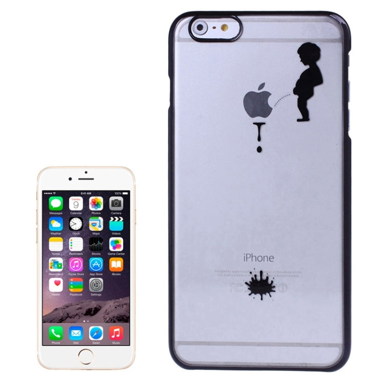 Manneken Pis Pattern Ultra Thin Plating Border Transparent Plastic Case for iPhone 6 Plus & 6S Plus
