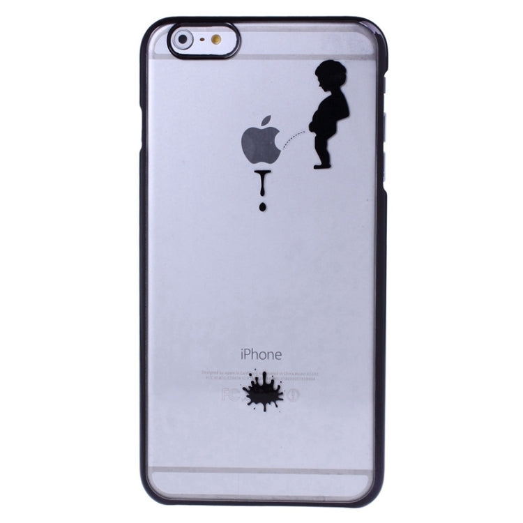 Manneken Pis Pattern Ultra Thin Plating Border Transparent Plastic Case for iPhone 6 Plus & 6S Plus