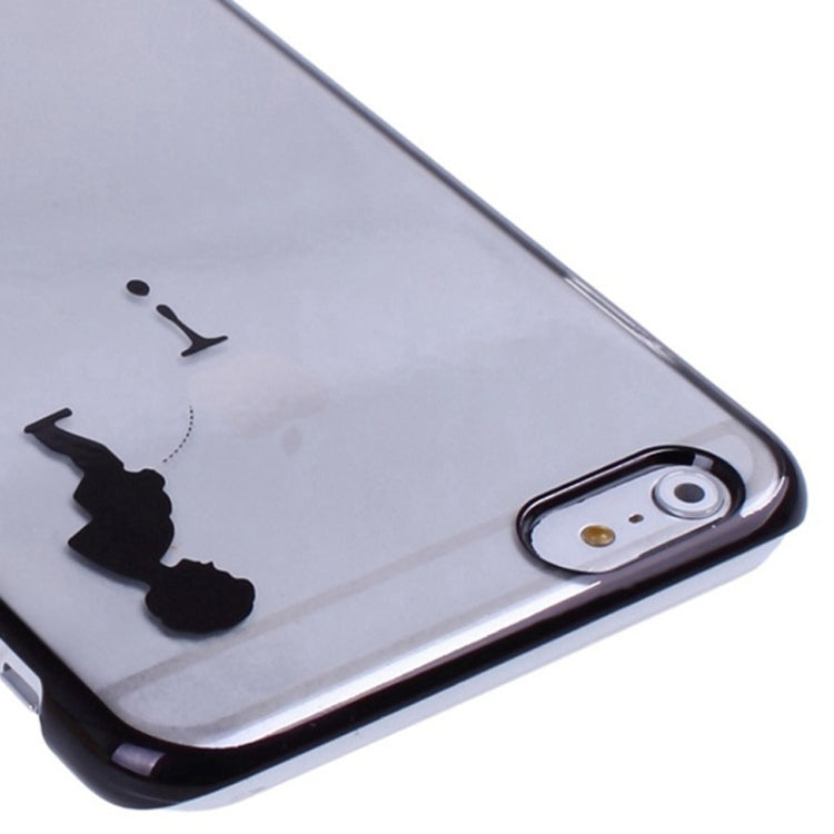 Manneken Pis Pattern Ultra Thin Plating Border Transparent Plastic Case for iPhone 6 Plus & 6S Plus