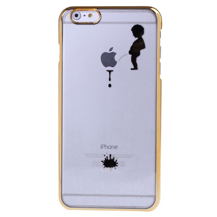 Manneken Pis Pattern Ultra Thin Plating Border Transparent Plastic Case for iPhone 6 Plus & 6S Plus