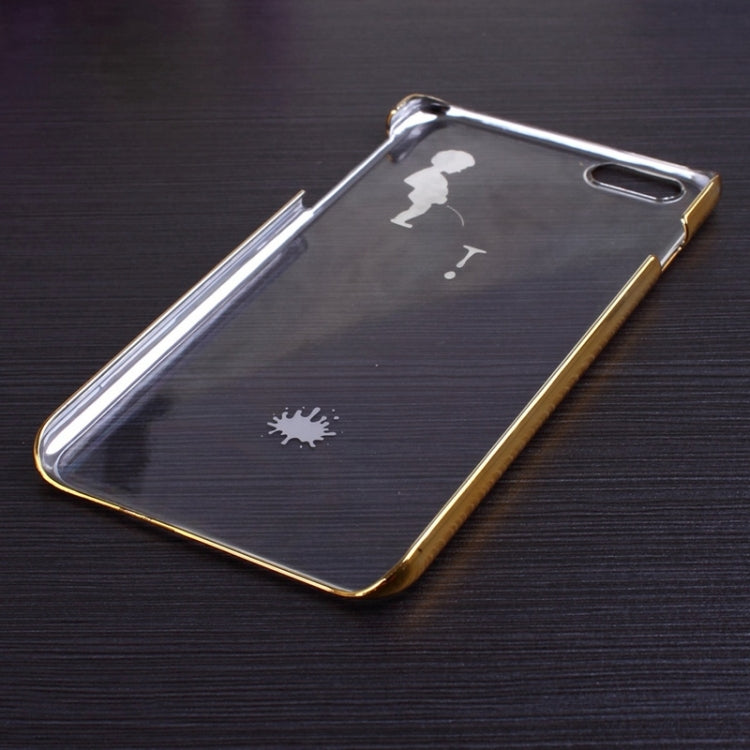 Manneken Pis Pattern Ultra Thin Plating Border Transparent Plastic Case for iPhone 6 Plus & 6S Plus