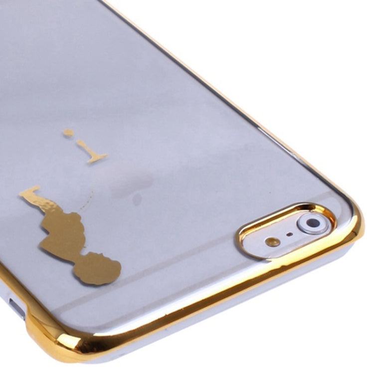 Manneken Pis Pattern Ultra Thin Plating Border Transparent Plastic Case for iPhone 6 Plus & 6S Plus