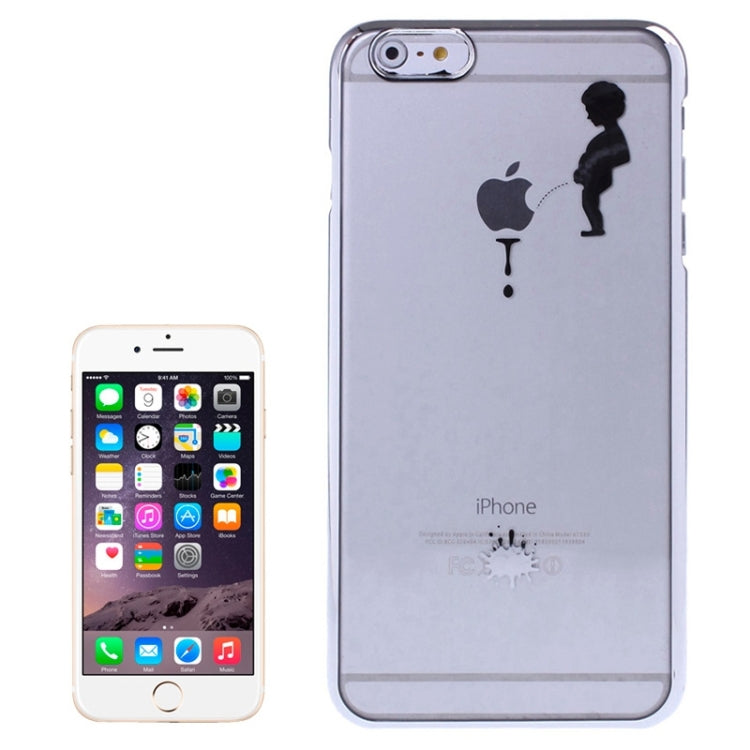 Manneken Pis Pattern Ultra Thin Plating Border Transparent Plastic Case for iPhone 6 Plus & 6S Plus