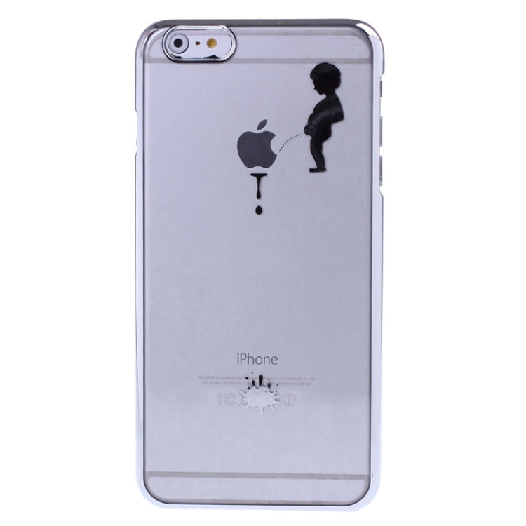 Manneken Pis Pattern Ultra Thin Plating Border Transparent Plastic Case for iPhone 6 Plus & 6S Plus