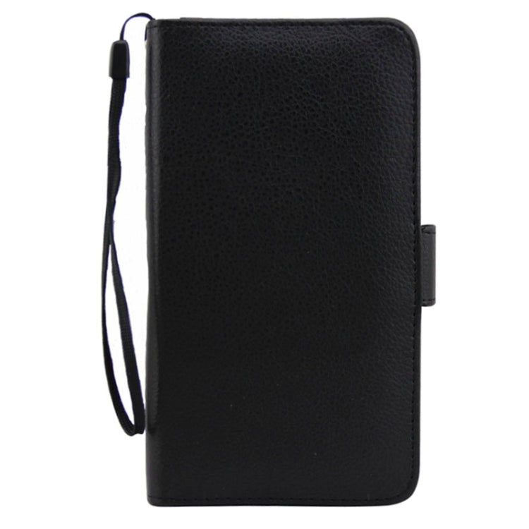 Litchi Texture Wallet Style Leather Case with Lanyard and Card Slots for iPhone 6 Plus & 6S Plus(Black)