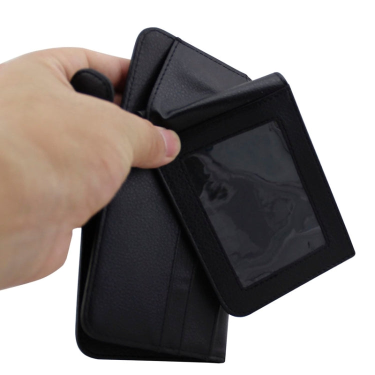 Litchi Texture Wallet Style Leather Case with Lanyard and Card Slots for iPhone 6 Plus & 6S Plus(Black)