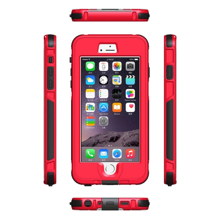 For iPhone 6 Plus & 6s Plus ABS Material Waterproof Protective Case with Button & Fingerprint Unlock & Touch Screen Function