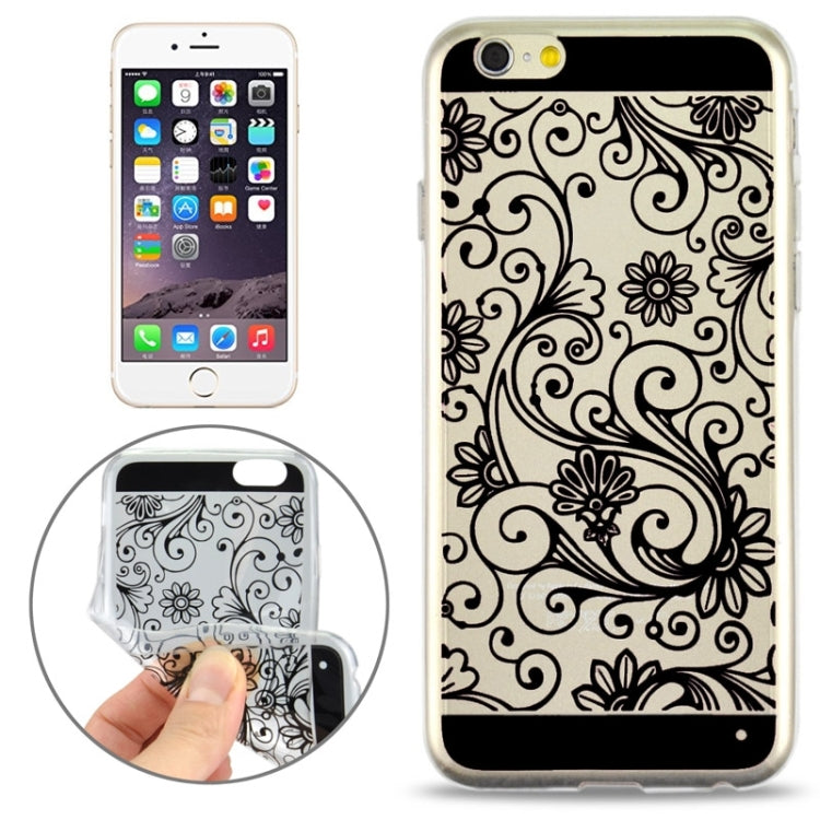 Ultra-thin Flower Pattern Soft TPU Protective Case for iPhone 6 Plus & 6S Plus