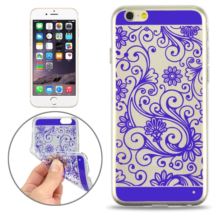 Ultra-thin Flower Pattern Soft TPU Protective Case for iPhone 6 Plus & 6S Plus