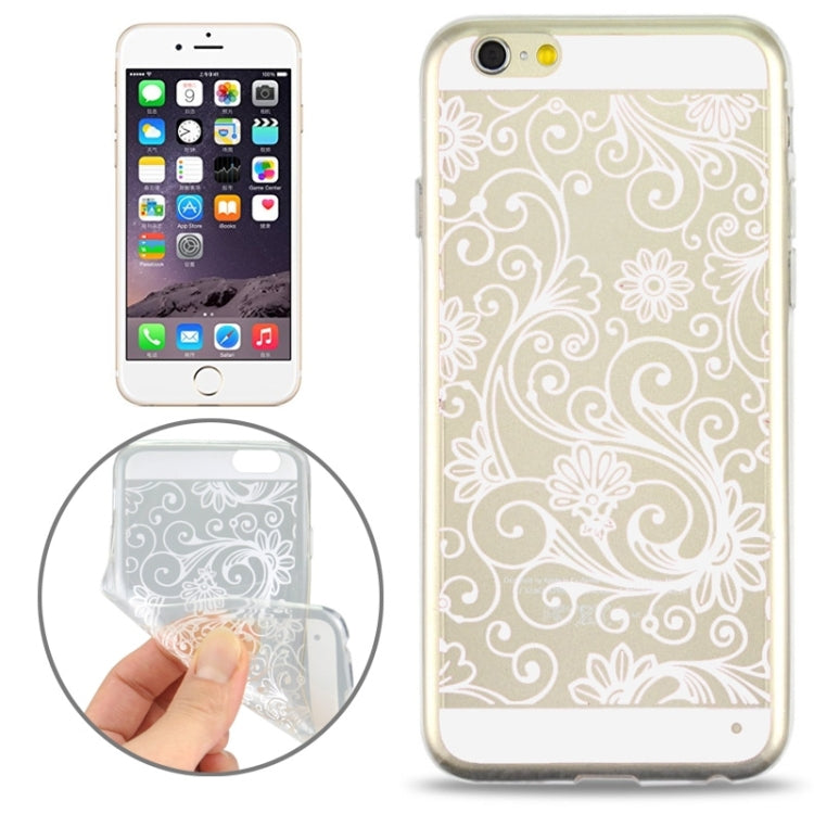 Ultra-thin Flower Pattern Soft TPU Protective Case for iPhone 6 Plus & 6S Plus