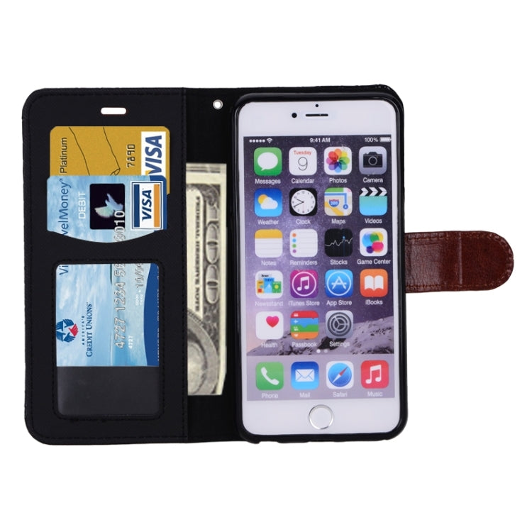 Woven Texture Horizontal Flip Leather Case with Card Slots & Wallet & Holder for iPhone 6 Plus & 6S Plus
