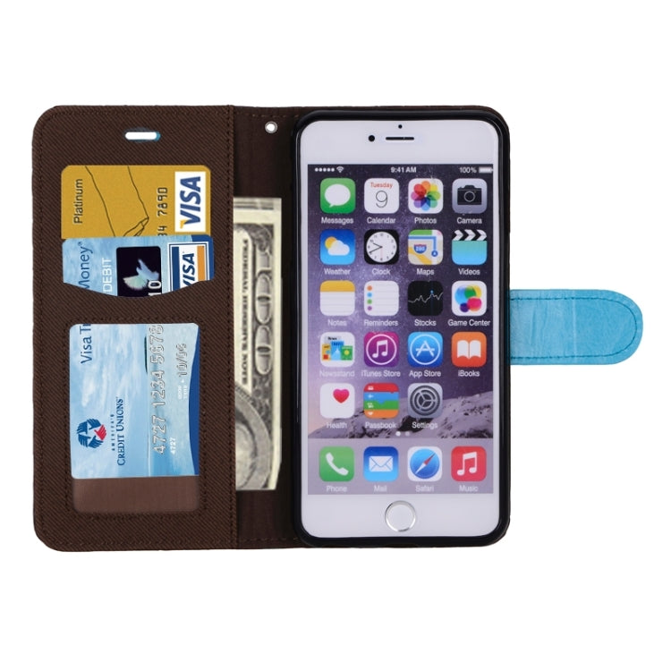 Woven Texture Horizontal Flip Leather Case with Card Slots & Wallet & Holder for iPhone 6 Plus & 6S Plus